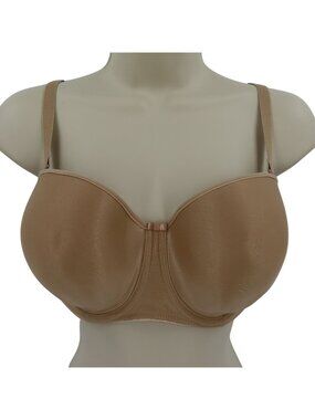 Fantasie 32F Bra 40662 Solid Beige Underwire Removable Straps Strapless Lined